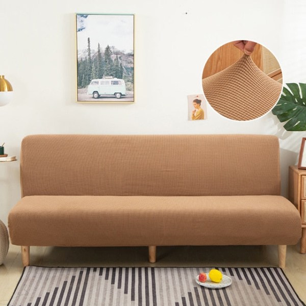 15 Färger Polar Fleece Sofföverdrag för Bäddsoffa Utan Armstöd Vikbar Bänk Överdrag Sofföverdrag X/Z/D Storlek För Hem Hotell Blue D  190-210cm