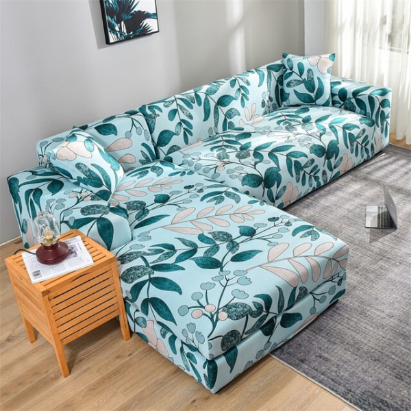 Ensfarvede hjørnesofabetræk til stue, elastiske spandex sofabetræk, strækbare slipcovers, L-formet sofa, skal købe 2 stk. sofabetræk 3 1pc  1-Seat 90-140cm