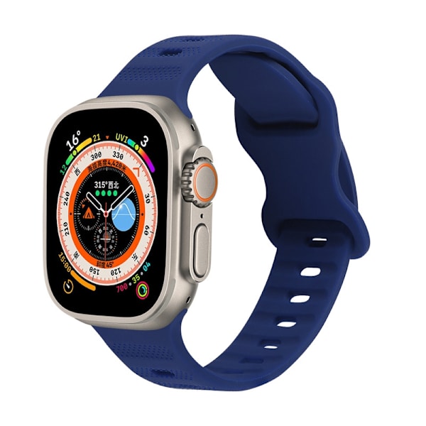 Klockarmband för Apple Watch iWatch 38/40/41/42 S10MM Midnattsblå