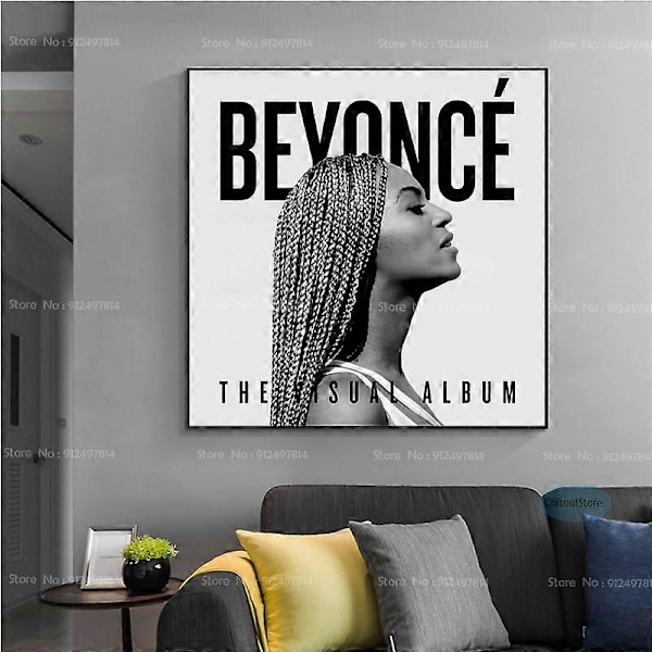 Beyonc Renaissance Beyonc hiphop musikalbum stjärna canvas målning poster HD tryck väggkonst liv hem dekoration Ljusgrå 15x20 CM Ingen Ram Light Grey 15x20 CM No Frame