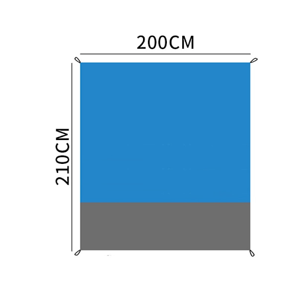 2x2,1 m Suuret rantapyyhkeet Matto Hiekkaavapaa Ranta Hiekkaavapaa Rantapeitto Ylisuuri Tasku Piknik Tuulenesto Hiekankestävä Multi-colored 01 2.1x2m