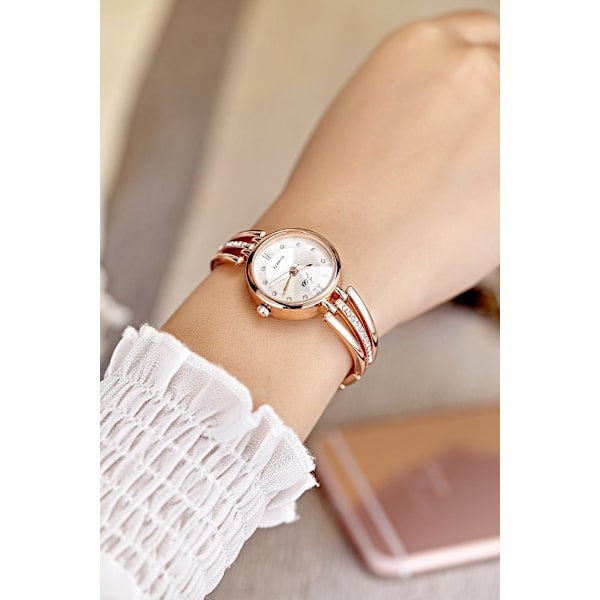 Dame Rhinestone Stålrem Ins Style Studenter Modeur Dame Koreansk-Style Modeur silver streak white plate