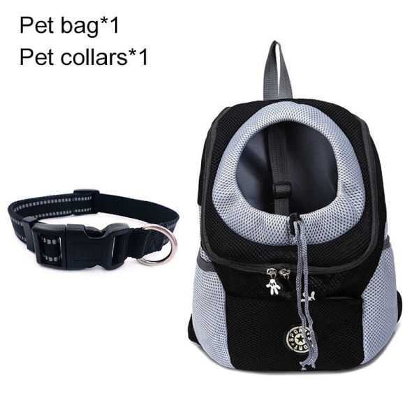 Hundbärväska Ryggsäck för Hundar Ut Dubbel Axel Bärbar Reseryggsäck Utomhus Hundbärväska Reseset Blue M for 5-10kg
