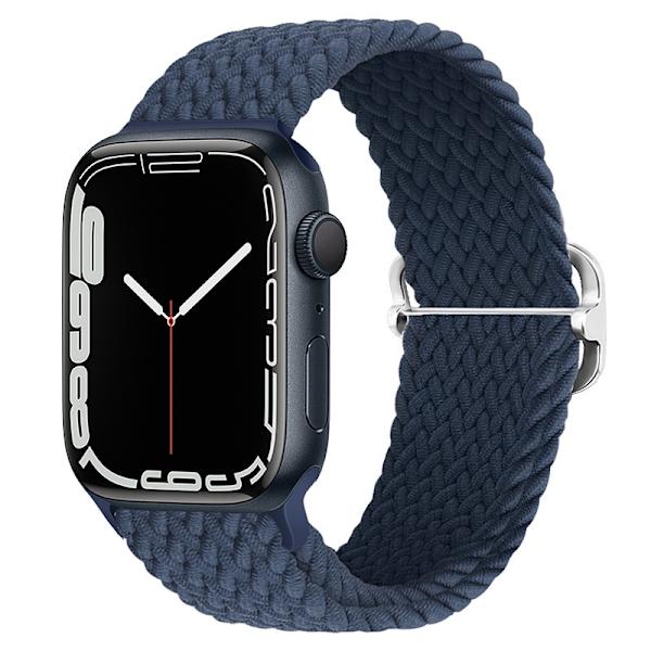 Klockarmband för Apple Watch iWatch 42/44/45/49mm 8-formad spänne mörkblå