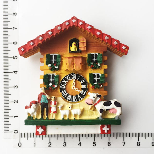 Sveitsi Jääkaappimagneetit Matkamuisto Sveitsiläinen Luzern Jungfrau Kappelisilta Käkikello Matkailu Magneettiset Jääkaappitarrat Cuckoo Clock3