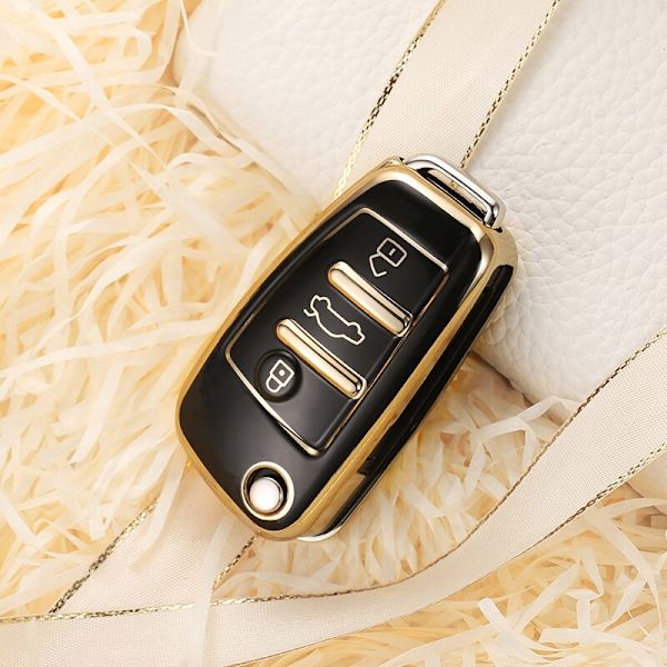 Fashion TPU Bilnyckelfodral Fjärrkontroll Fullt Skydd Skal För Q3 A3 chery A1 Q2L/R8Q7 A6/A6L Land Cruiser Prado Nyckelringstillbehör Green only case