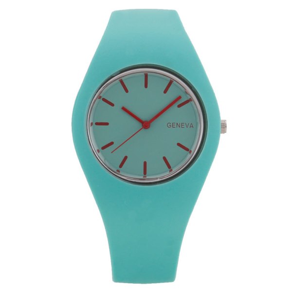 Fashion Fashion Candy Koreansk Quartz Klocka Silikonarmband Damklocka Dream blue