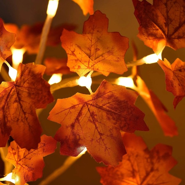 LED Trådlös Nattlampa Träd Fairy Lights Heminredning Nattlampa USB Batteridriven För Sovrum Sängbordslampa 24 Leds Maple tree USB Battery Power