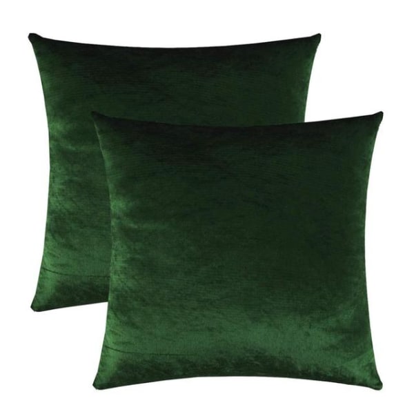2-pack Guld Dekorativa Kuddfodral Överdrag för Soffa Säng Modern Lyx Enfärgad Sammet Hem Kuddöverdrag Silver 2 Packs 50CM X 50CM White