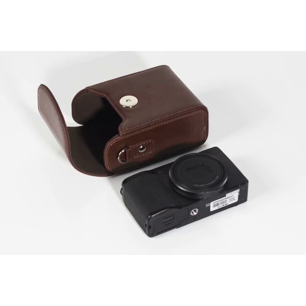 Kameran laukku PU-nahkakotelo DSC-RX100 RX100 VII VI VA V IV III II 7 6 5 4 3 2 RX100M6 RX100M5 RX100M4 RX100M3 RX100M7 -kameroille Black