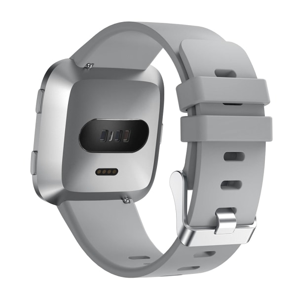 Fashion Classic Ersättningsarmband Sportarmband tillbehör för Fitbit Versa smartklocka armband Armbandsur S L Storlek gray L