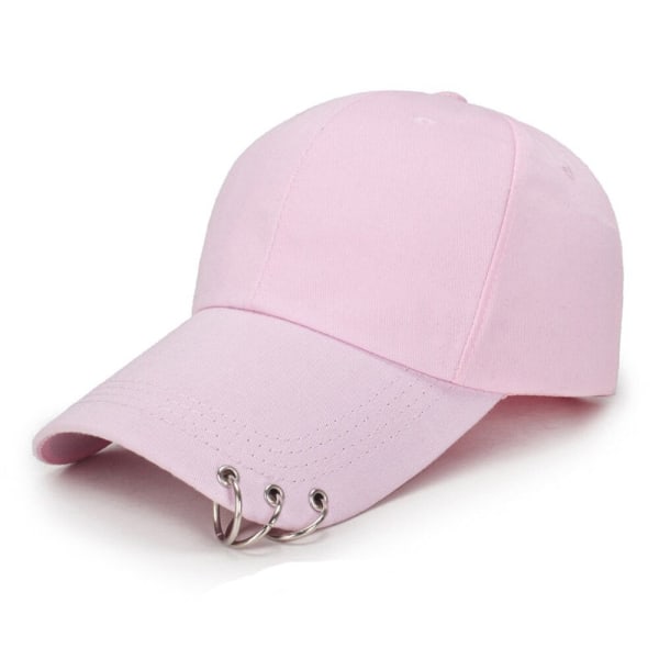 Dam Herr Hip Hop Kpop Snapback Baseballkeps Enfärgad Med Ring Sport Dans Resa Älskare Pappa Hatt Kepsar Streetwear Justerbar 17032302-Black