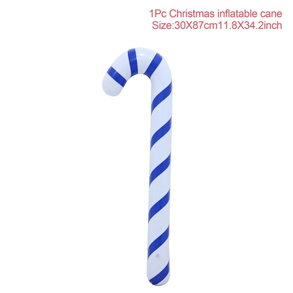 Polkagris Julgransdekoration God Jul Dekorationer för Hemmet Navidad Gåva Julgransprydnader Nyår 1pcs blue