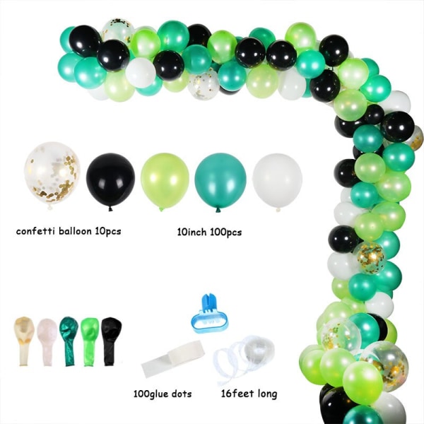 Set Ballongpelarstativ för bröllopsfestdekorationer Barnballonger Tillbehör Juldekorboll 110pcs balloon set e