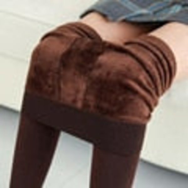 Talvileggingsit Neulos Sametti Rento Leggings Uudet Korkea Joustava Paksuuntuvat Naisten Lämpimät Mustat Housut Pillifarkut Naisille Leggingsit K018 Coffee M