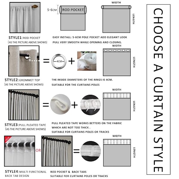 Modern Japansk Stil Fönstergardin för Vardagsrum Sovrum Bomull Linne Gardiner Anpassad Glesväv Halvskuggande Ramie Draperier Gray W100xH250cm 1pc