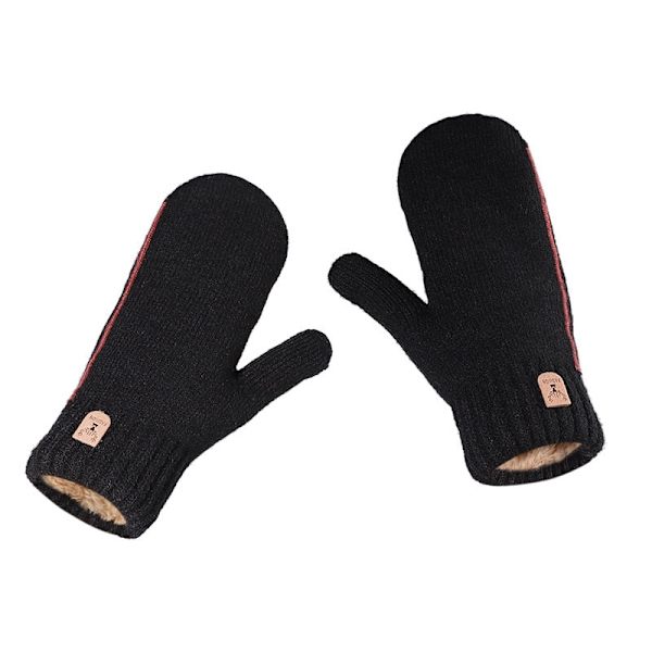 Talviset kaksikerroksiset plus velvet -paksuuntavat miesten käsineet opiskelijalle ulkoiluun pyöräilyyn lämpimät ja kylmänkestävät kokosormikäsineet Llight gray One Size
