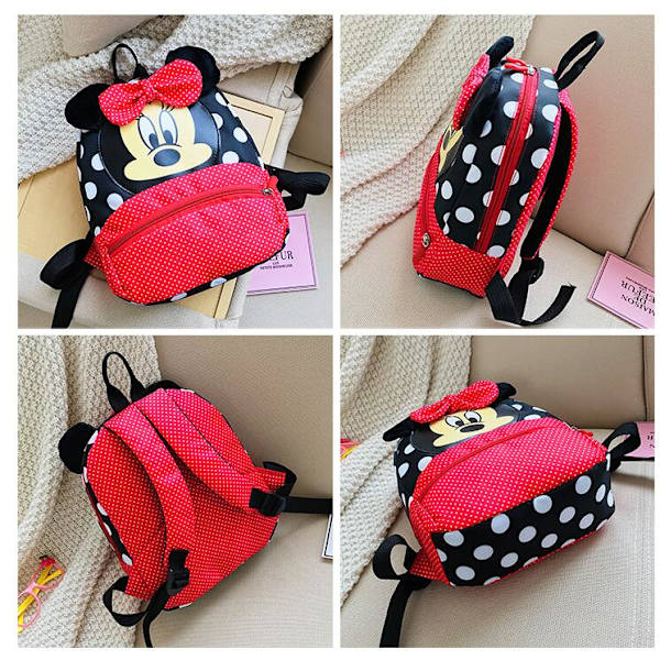 Disney Tecknad Ryggsäck För Baby Pojkar Flickor Minnie Mus Mickey Mouse Barn Härlig Skolväska Förskola Skolväska Barn Present style15  22x21x10CM