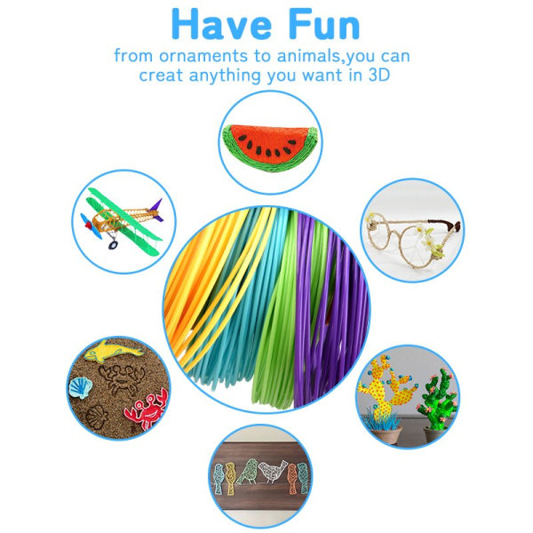 DIY 3D-penna för barn 3D-utskriftspennor Ritpennor med PLA-filament Nyhetspresent till barn Födelsedagsjulklapp PLA Filagment Pen Nozzle