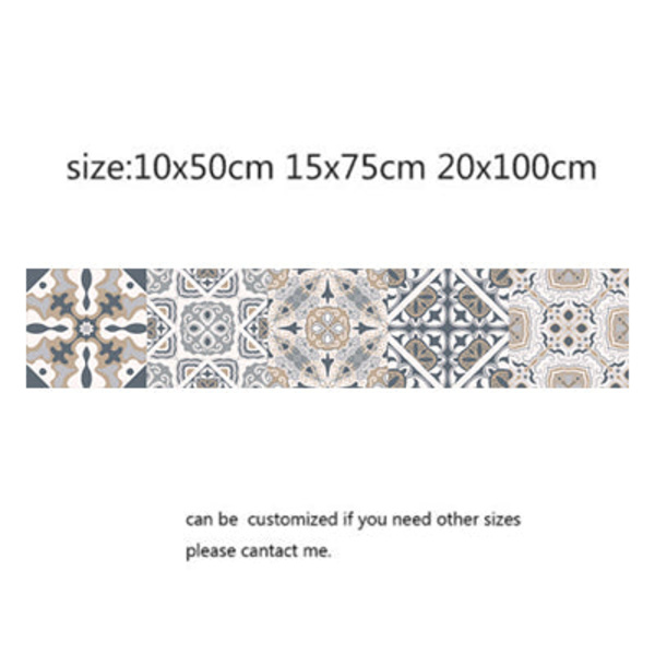 Arabialaistyyliset mosaiikkilaattatarrat olohuoneeseen keittiöön retro 3D vedenpitävä seinätarra kylpyhuoneen sisustus tee-se-itse liimattava tapetti 14 20x100cm