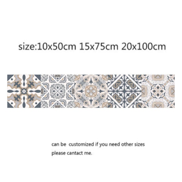 Mosaikplattor i arabisk stil, klistermärken för vardagsrum, kök, retro 3D vattentät muraldekal, badrumsinredning, gör-det-själv självhäftande tapet 7 10x50cm