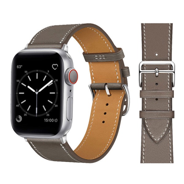 Läderarmband för Apple Watch Band 44mm 45mm 42mm 41mm 40mm 38mm Single tour armband iWatch series 3 4 5 6 SE 7 band 1 brown For 38mm 40mm 41mm