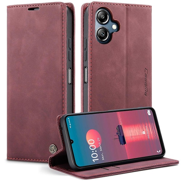 CaseMe 013 Multifunktionellt Horisontellt Flip Läder Telefonfodral Red For Samsung Galaxy A06
