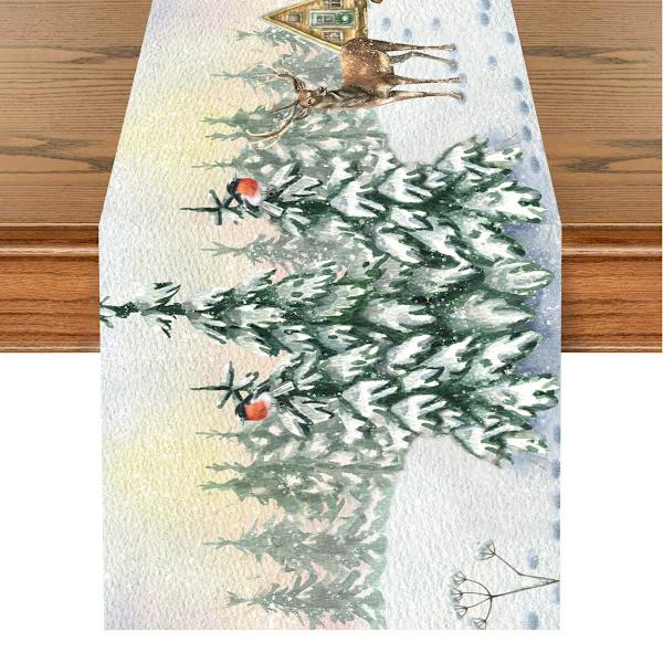 Julbordslöpare God Jul Dekoration för Hemmet Julfest Dekor 2023 Navidad Notal Noel Ornament Gott Nytt År 2024 8