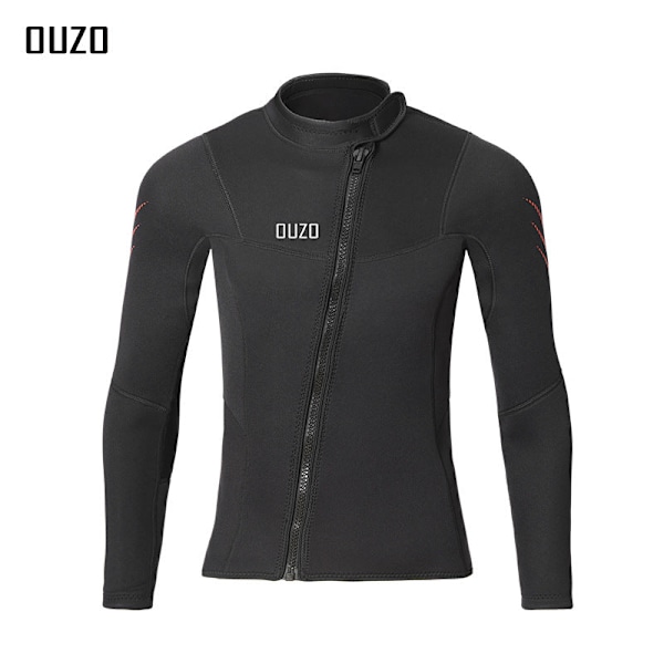 Badedragt Ouzo Herre Delt Dykkerdragt Kuldebestandig Varm Top Bukser Snorkling Surfing Vinterbadetøj Black trousers BKM3005-B L