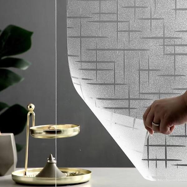 Ikkunatarra Lasitarra Näkösuoja Uusi PET Sähköstaattinen Lasipaikka Ikkunakalvo Itseliimautuva Himmeä Matte polygons 45 cm x 200 cm
