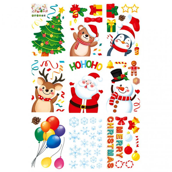 God Jul Dekoration För Hem Vägg Fönster Klistermärke Jul Tomte Fönster Klistermärken Vägg Ornament Gott Nytt År 02 United States