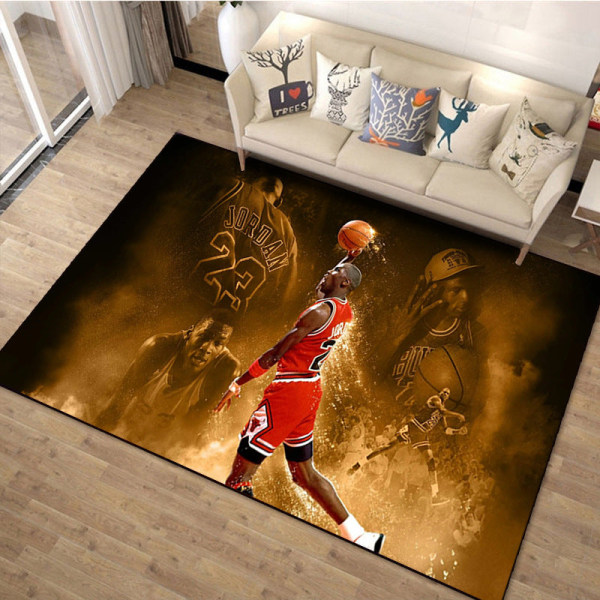 Basketboll Matta Vardagsrum Soffa Soffbord Kudde Sovrum Säng Matta Rum Dekorativ Matta NBA-06 50*80cm
