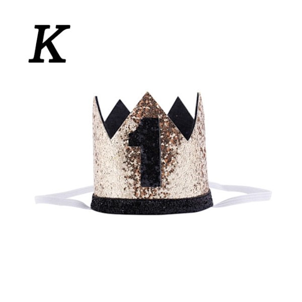 1/2/3 Fødselsdagshat Baby Shower Dekorative Huer Hårbøjle Tillykke med Fødselsdagen Baby Prinsesse Krone 1. 2. 3. År Gamle Børn Hårtilbehør J