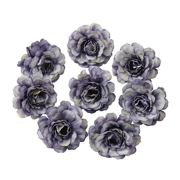 Kunstige Blomster 5CM Silke Rose Hoved Bryllup Sina Håndbuket Fest Hjem Have DIY Dekor Julegave Krans Scrapbooking Red 10pcs