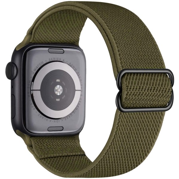 Elastisk Nylon Solo Loop Rem for Apple Watch Band 44mm 40mm 38mm 42mm Justerbart Armbånd iWatch Series 3 4 5 6 Se Armbånd Wine red 42mm or 44mm