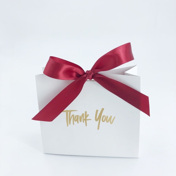 Thank You Party Favor Presentbox bröllopsgodisask Baby Shower Papperspresentpåse Födelsedag Julfavorit Presentaskar Packning Marble-green 10X11.5X4.5CM