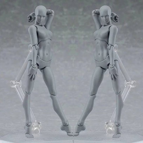 13cm Kunstner Kunst Maleri Anime Figur Skisse Tegne Mann Kvinne Bevegelig Kropp Chan Ledd Action Figur Leke Modell Tegne Mannekeng 001 skin color(male) As  photo