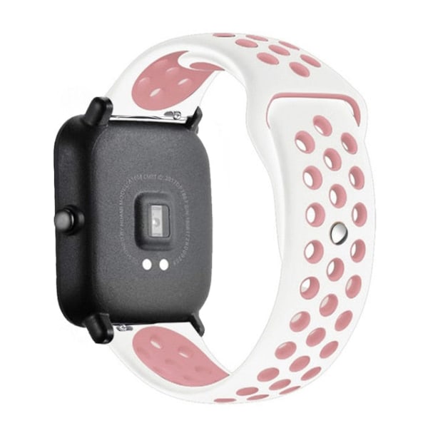 20mm/22mm silikonband för Amazfit GTS/2/2e/GTS2 Mini/GTR 42mm/47mm/GTR2/2e/stratos 2/3 Sportklocka Watch Amazfit bip-rem pink white Amazfit GTS-2-2e-min