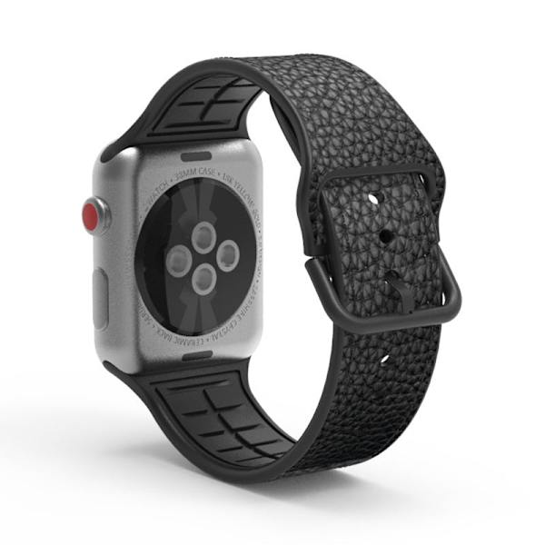 Läderarmband för Apple Watch och Apple Watch Single buckle cowhide Red Suitable for 42/44mm