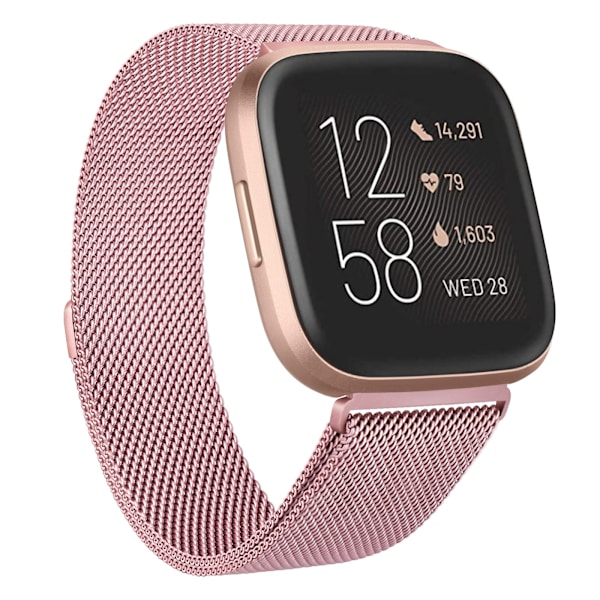 Metallarmband för Fitbit Versa 2 Lite Sense Band Armband för Fitbit Versa 3 Arm Milanese Ersättningsarmband Klockarmband Black for Versa Sense