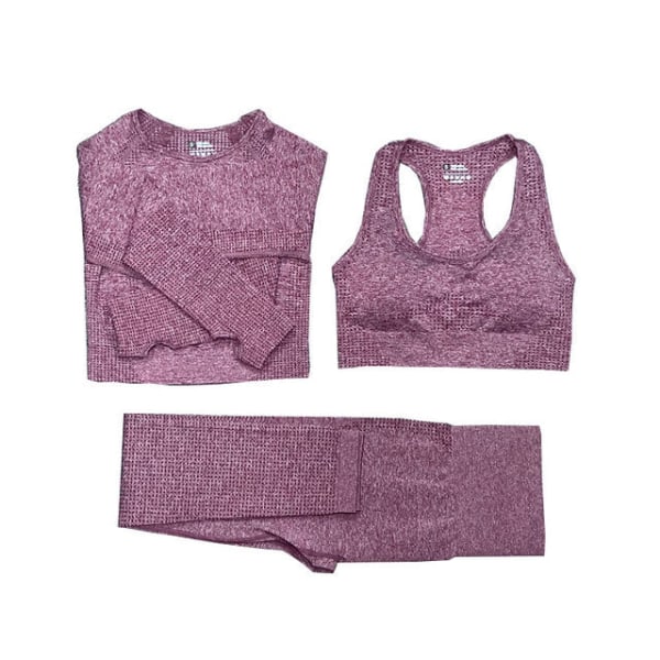 Yoga Set Träningskläder Träningsdräkt Toppar Och Leggings för Fitness Sport För Kvinnor Sky blue L