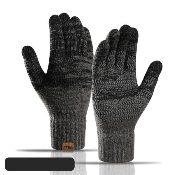 Stickade Vinterhandskar för Dam och Herr, Kashmir Stickade Dam Höst Vinter Varma Tjocka Handskar Pekskärm Skidhandskar Navy blue One Size