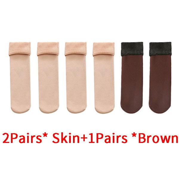 3 Par/Lot Dam Vinter Varma Tjocka Termiska Strumpor Ull Kashmir Snö Sömlösa Strumpor Sammet Mjuka Stövlar Golv Sovstrumpor 1black1red1green Size35-40