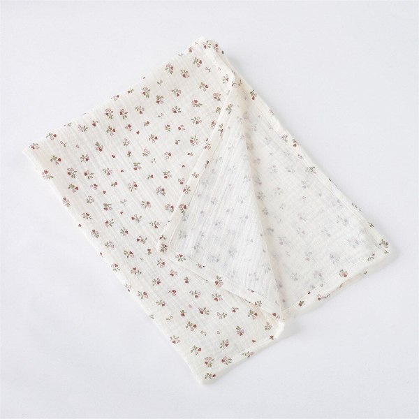 Bomullsbyxa Filt Baby Print Muslin Blöja Swaddle New Born Crinkle Tyg Baby Born Cover A 85x65cm