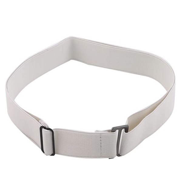 Osynligt skärp för kvinnor, elastiskt stretch midjebälte med platt spänne Khaki One Size