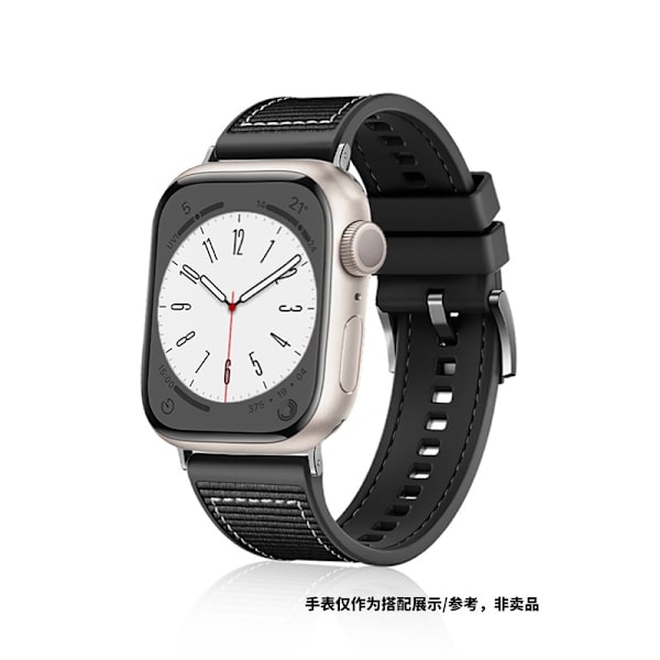 Klockarmband för Apple Watch iWatch 42/44/45/49/Nya 46mm Universal Svart
