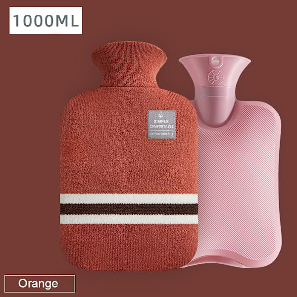 Söpö Lämminvesipussi Veden Täyttö Kuumavesipussi Naisille Lämpimään Vatsaan Käsille ja Jaloille Pidä Käsissä Lämmitin Kuuma Vesipullopussi Beige1000ml