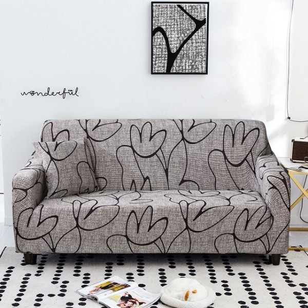 Joustavat narukuvioiset sohvanpäälliset olohuoneeseen, venyvät kulmasohvan päälliset 1/2/3/4-istuttavalle sohvalle color 14 1-seater 90-140cm