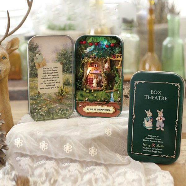 Box Teater Dukkehuse Træ Dukkehus Miniature Hjem Nostalgisk Tema Dukkehus Møbler Tilbehør Legetøj Til Børn A5