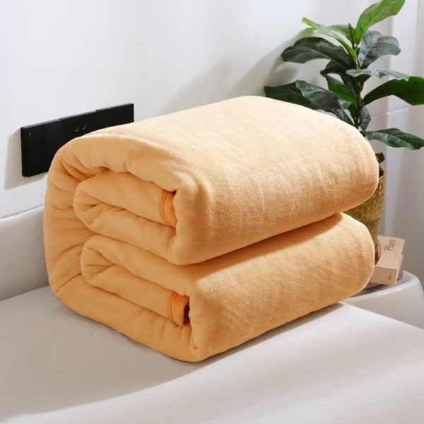 Macaron Ensfarvet Mælke Velvet Tæppe Sengetæppe Koral Velvet Tæppe Vinter Flannel Tæppe Betræk Tæppe Camel 100 * 120cm [weight 8 Liang]]